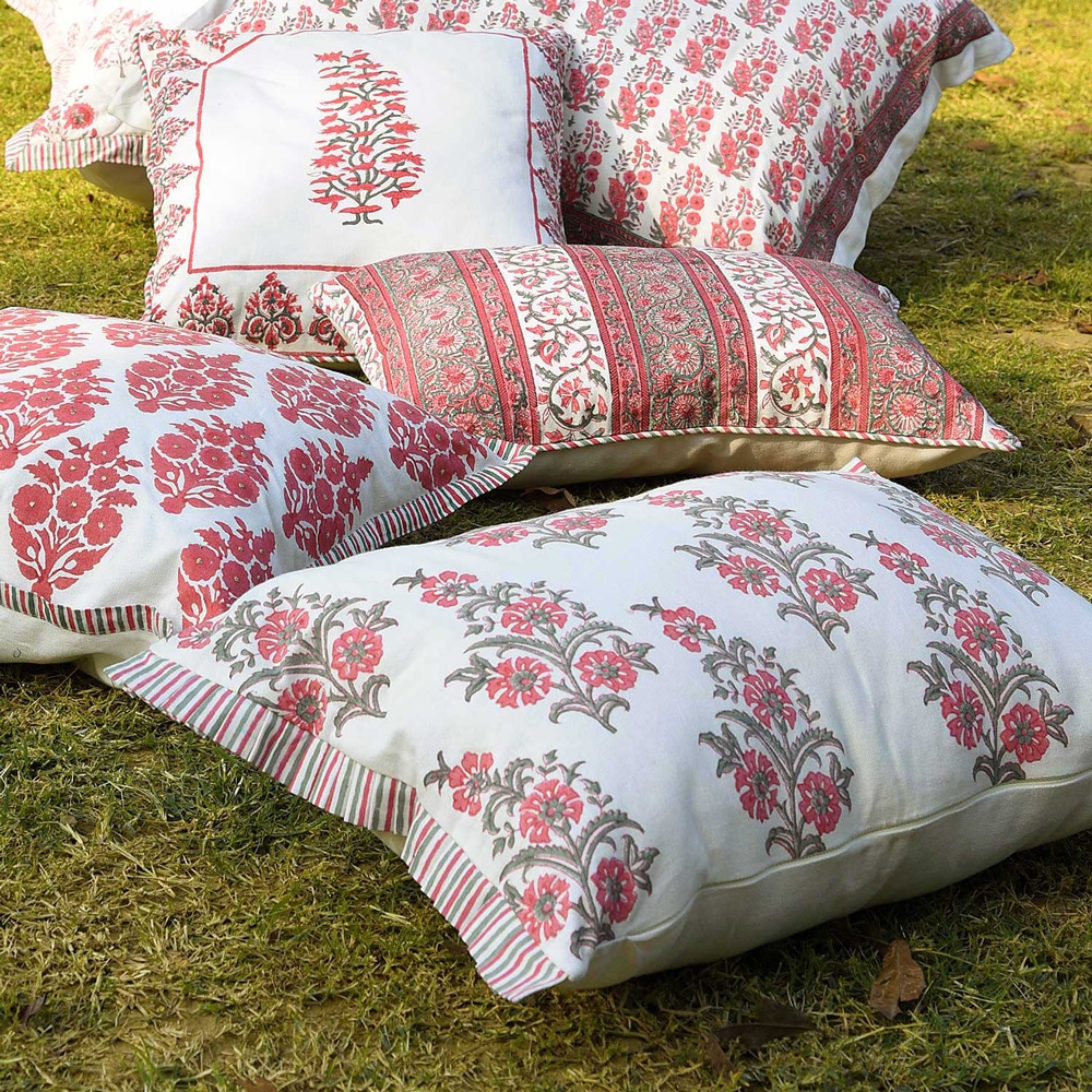 Block Print Cushion Cover