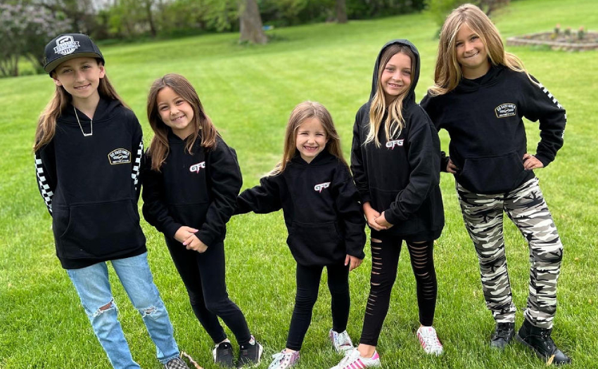 Girls racing t-shirt